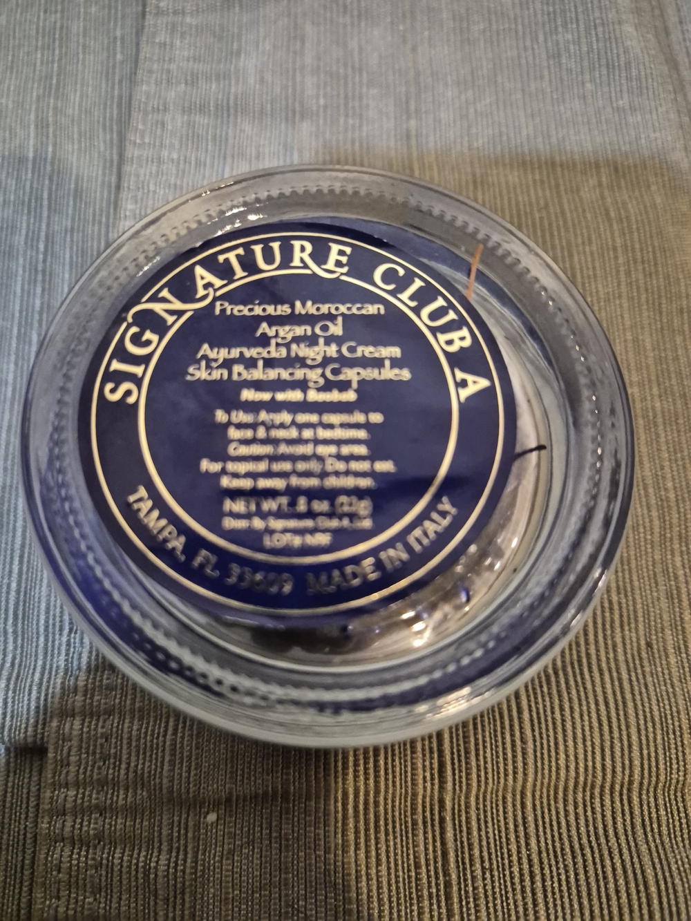 Signature Club A Precious Moroccan Argan Oil Night Cream Capsules - Blue